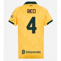 Maglia Calcio AC Milan Samuele Ricci #4 Terza Divisa Donna 2025-26 Manica Corta